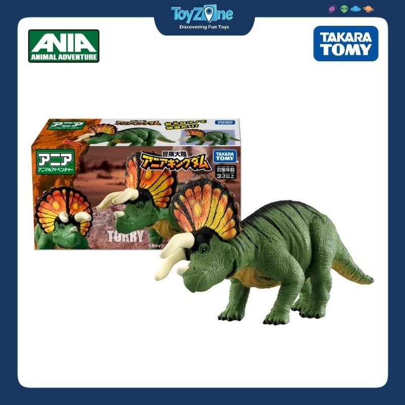 Mô hình đồ chơi Khủng Long 3 Sừng Ania Kingdom Torry ( Triceratops ) TAKARA TOMY