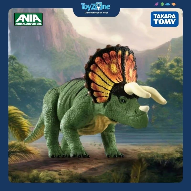 Mô hình đồ chơi Khủng Long 3 Sừng Ania Kingdom Torry ( Triceratops ) TAKARA TOMY