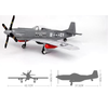 Bộ đồ chơi mô hình lắp ráp Máy bay tiêm kích P-51 Mustang Fighter Wange