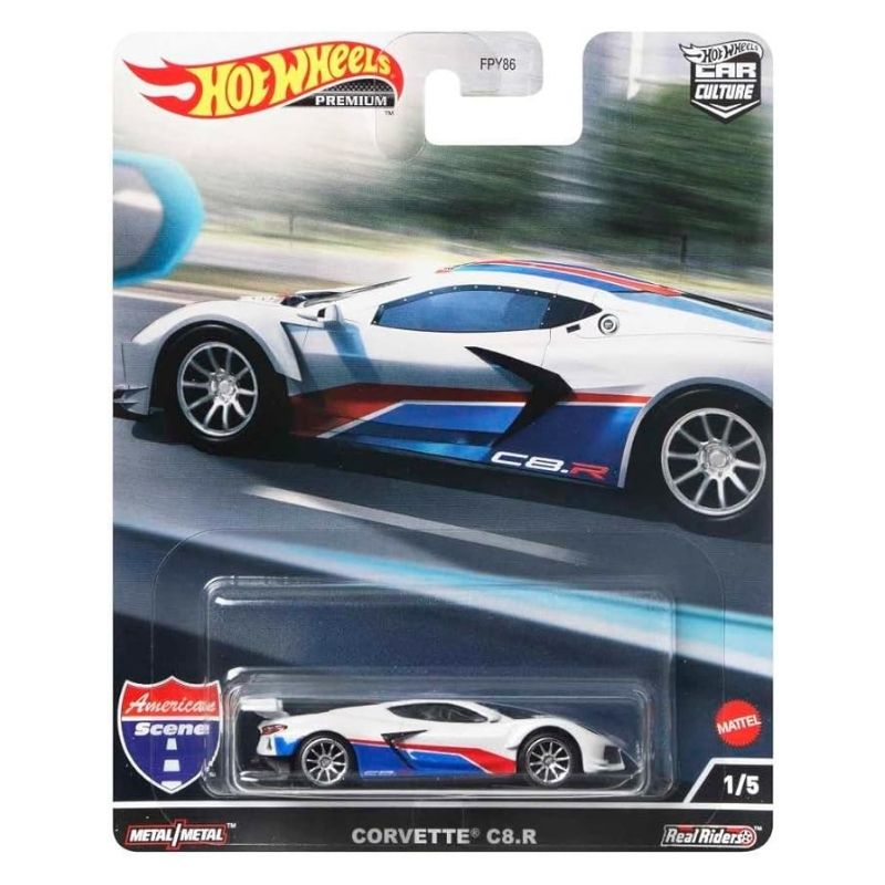 Mô hình xe Chevrolet Corvette C8.R Car Culture Series: American Style 1:64 Hot Wheels Premium