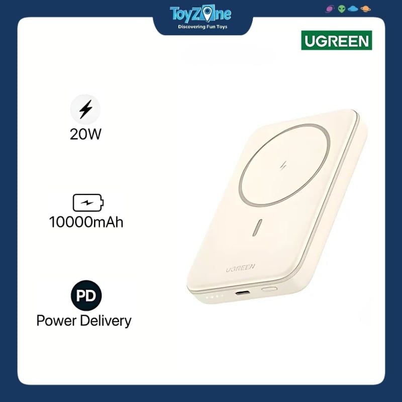 Pin Sạc Dự Phòng Không Dây 10000mAh Snap Charge Wireless Fast Charging Power Bank UGREEN