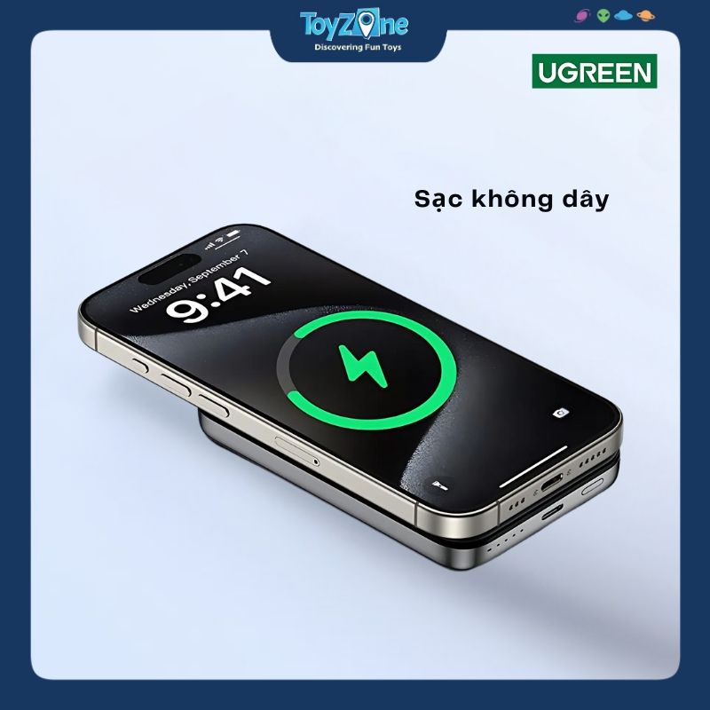 Pin Sạc Dự Phòng Không Dây 10000mAh Snap Charge Wireless Fast Charging Power Bank UGREEN
