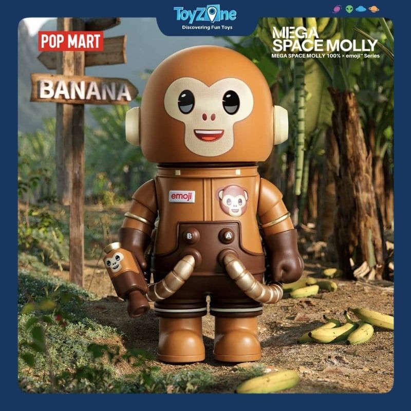 Mô hình đồ chơi Blind Box Mega Space Molly 100% × Emoji Series 4 POP MART