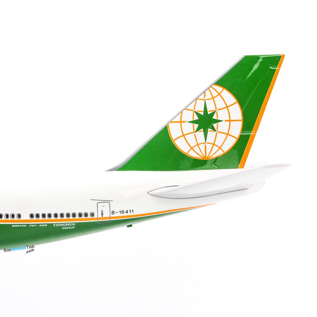 Mô hình máy bay Eva Air Boeing B747 47cm lắp ráp có đèn Everfly