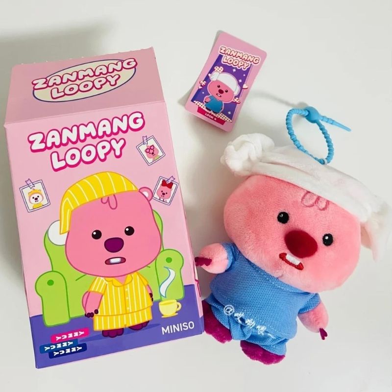 Móc khóa gấu bông đồ chơi Blind box Zanmang Loopy Cute Ruby Series MINISO