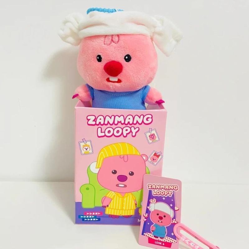 Móc khóa gấu bông đồ chơi Blind box Zanmang Loopy Cute Ruby Series MINISO