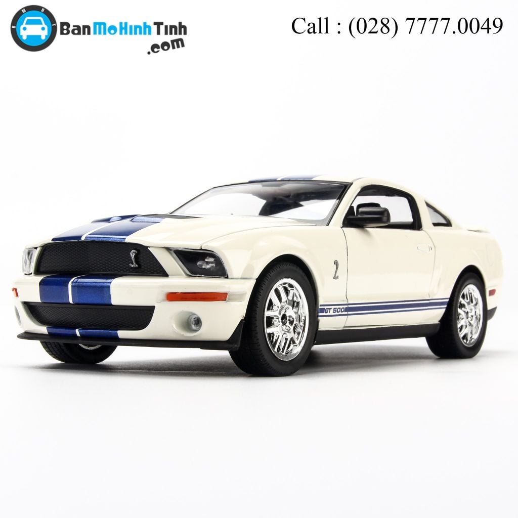 Mô hình xe Shelby Cobra GT500 2007 White 1:24 Welly - 22473