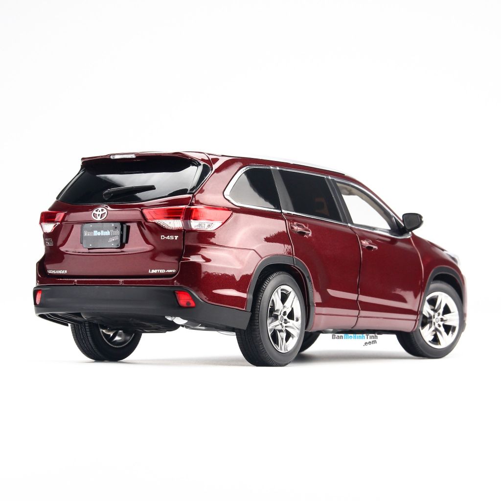 Mô hình xe Toyota Highlander 2018 Red 1:18 Paudi (6)