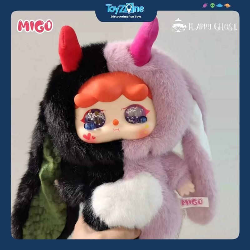 Mô hình Blind box Gấu bông MIGO 400% Give Yourself A Hug ( Hãy Ôm Chính Mình ) HAPPY GHOST