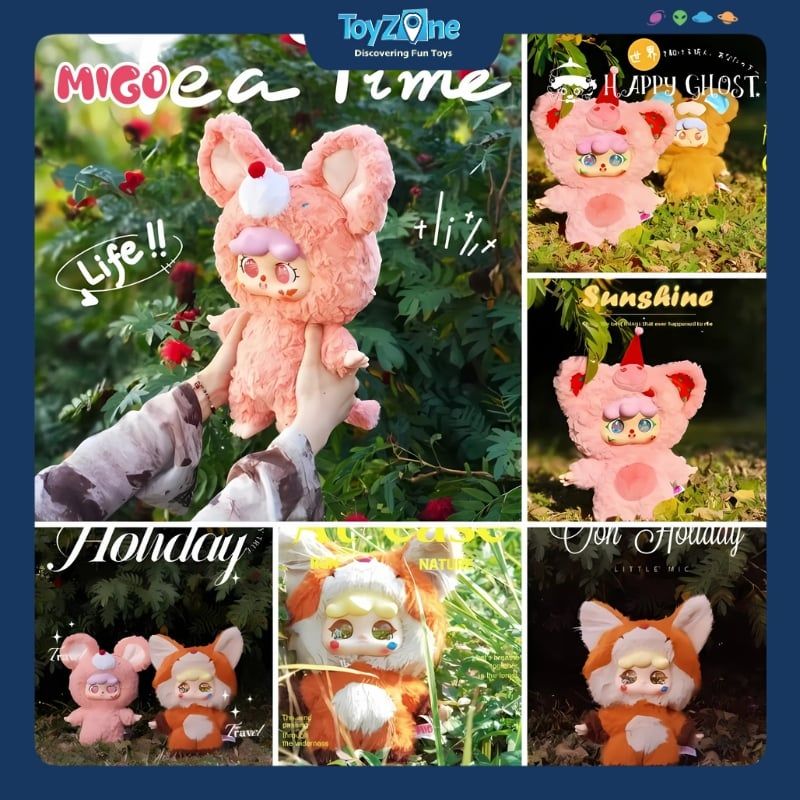 Mô hình Blind box Gấu bông MIGO 400% Give Yourself A Hug ( Hãy Ôm Chính Mình ) HAPPY GHOST