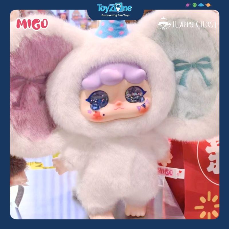 Mô hình Blind box Gấu bông MIGO 400% Give Yourself A Hug ( Hãy Ôm Chính Mình ) HAPPY GHOST