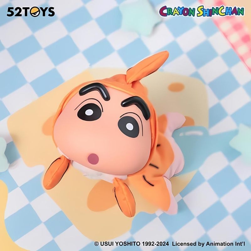 Mô hình đồ chơi Blind box Crayon Shin chan Floppy Fish Series 52TOYS