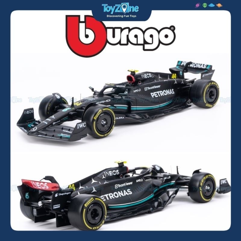 Mô hình xe F1 Mercedes-AMG F1 W14 E Perfomance W/ Driver 1:24 BBURAGO