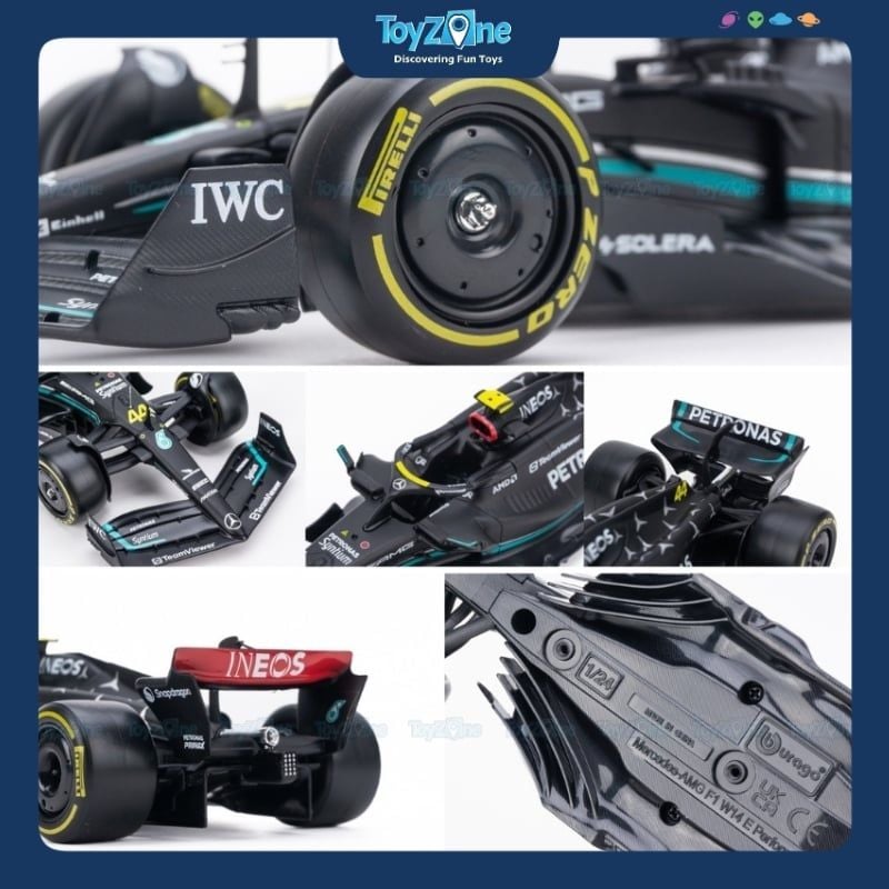 Mô hình xe F1 Mercedes-AMG F1 W14 E Perfomance W/ Driver 1:24 BBURAGO
