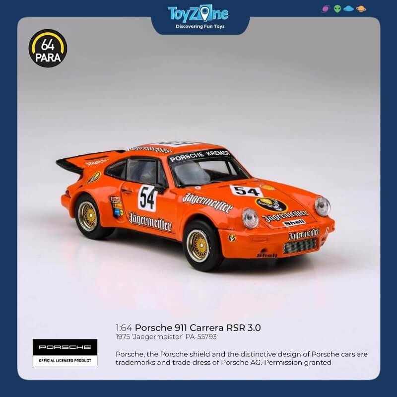 Mô hình xe Porsche 911 Carrera RSR 3.0 1974 1:64 PARA64