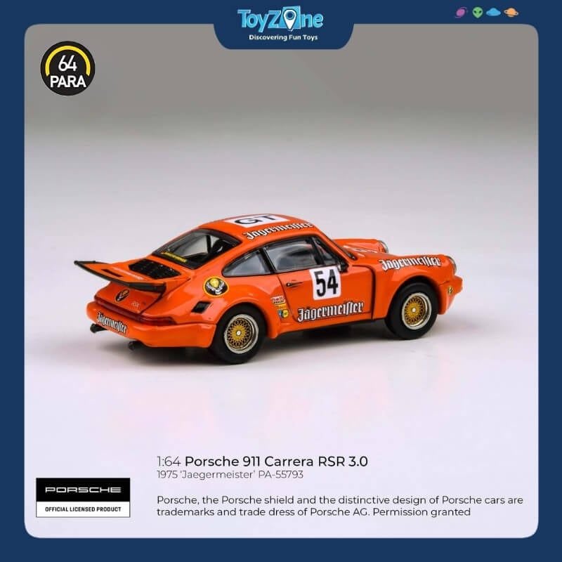 Mô hình xe Porsche 911 Carrera RSR 3.0 1974 1:64 PARA64