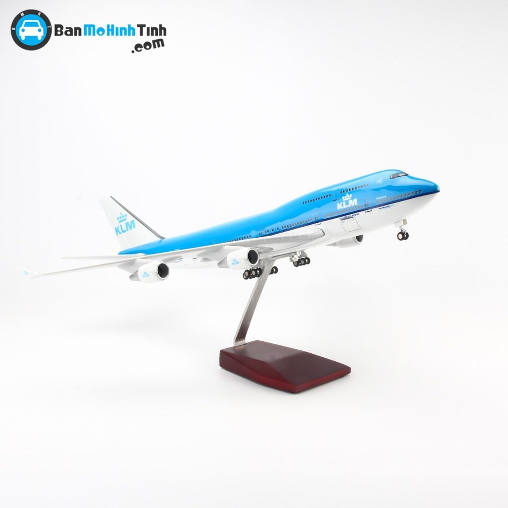 Mô hình máy bay B747 KLM V&G 144 47cm Everfly - có đèn Led