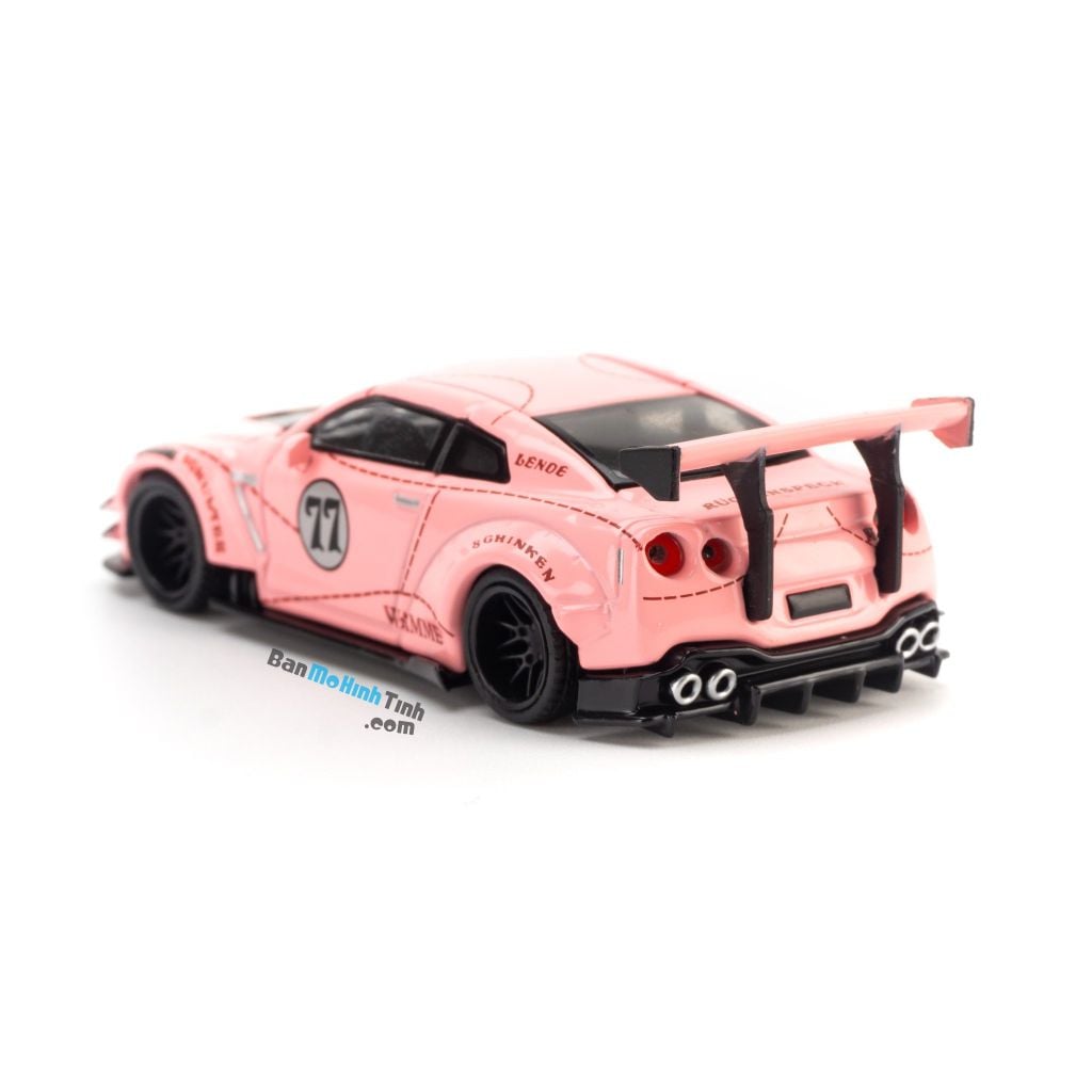 Mô hình xe thể thao Nissan GT-R R35 2009 Liberty Walk LB Works 1:64 MiniGT Pink giá rẻ (3)