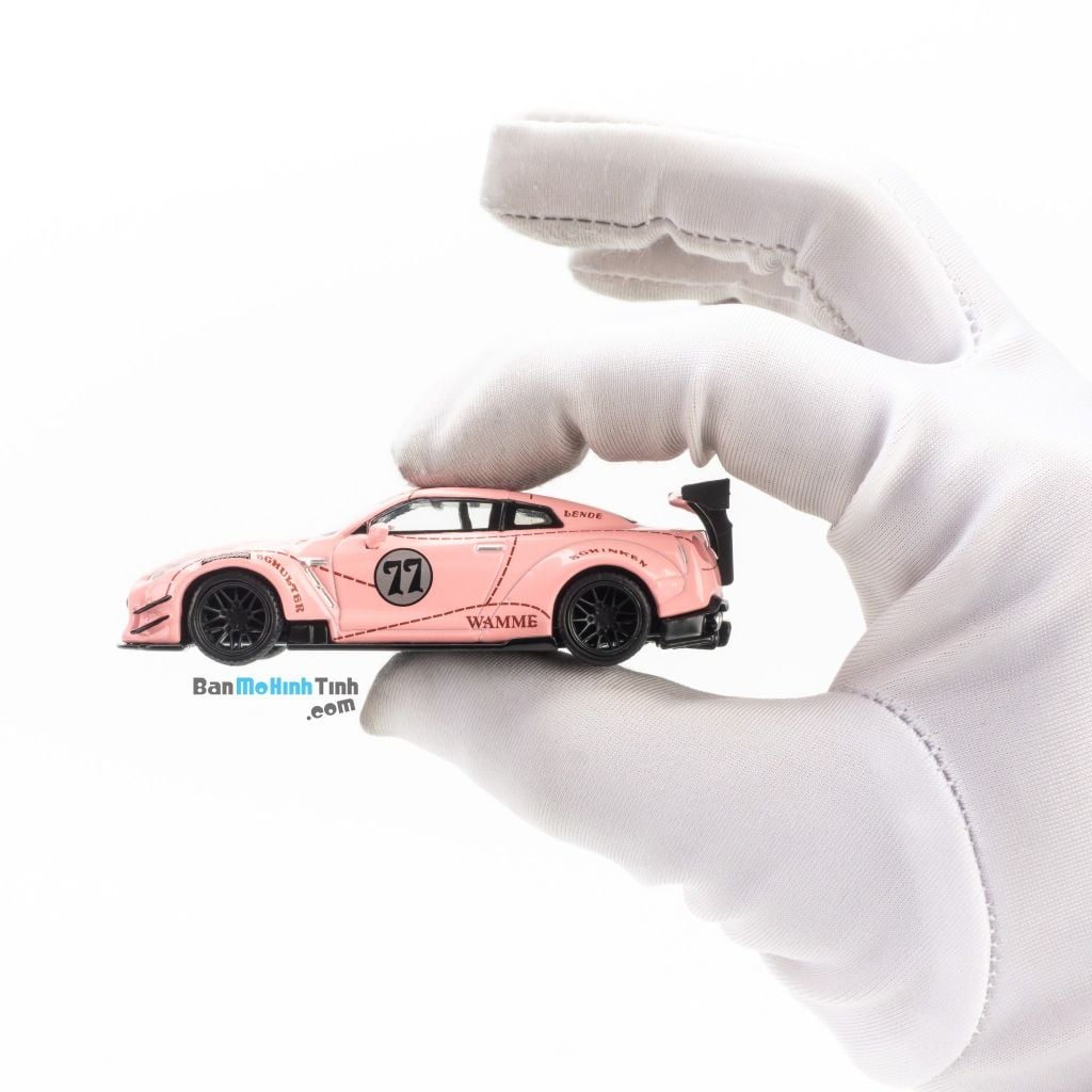 Mô hình xe thể thao Nissan GT-R R35 2009 Liberty Walk LB Works 1:64 MiniGT Pink giá rẻ (5)