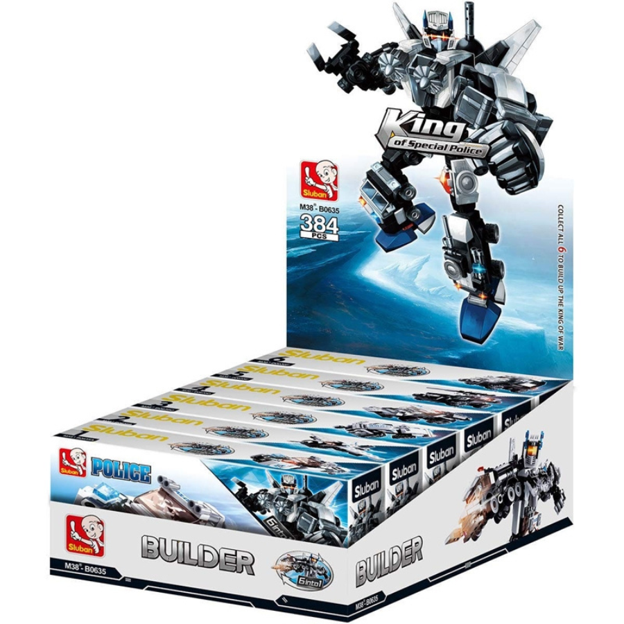 Bộ đồ chơi lắp ráp mô hình Robot Cảnh Sát 6in1 SLUBAN