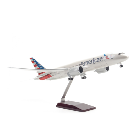 Mô hình máy bay American Airlines Boeing B787 47cm lắp ráp có đèn Everfly