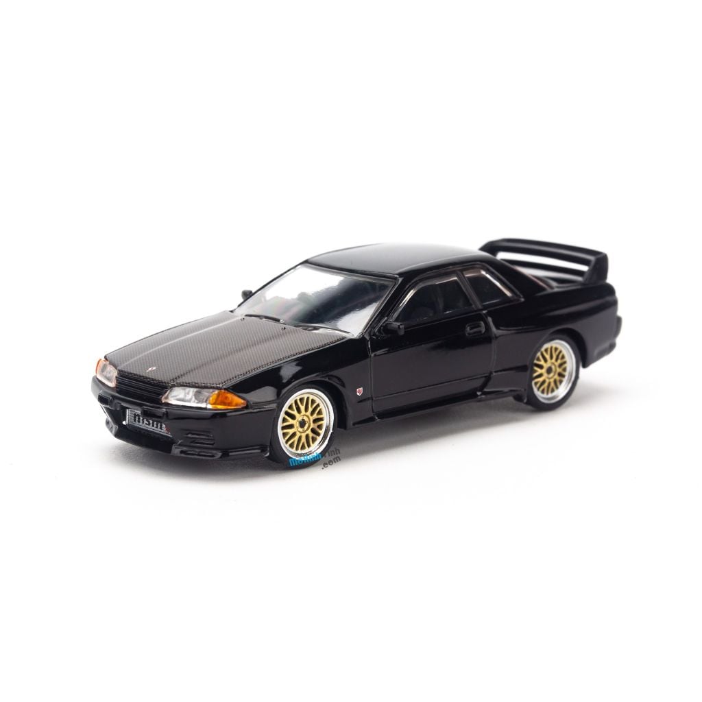 Mô hình xe Nissan Skyline GT-R 1:64 Mini GT Black w BBS LM Wheel RHD (1)