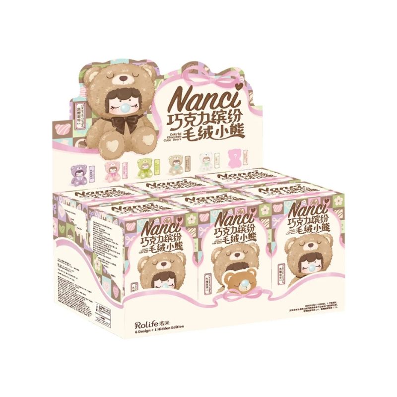 Mô hình Blind box Gấu bông Nanci Colorful Chocolate Cutie Bears ( Chú Gấu Socola Sặc Sỡ ) ROLIFE
