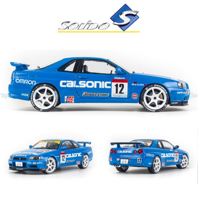 Mô hình xe Nissan GTR R34 Skyline 1:18 Solido