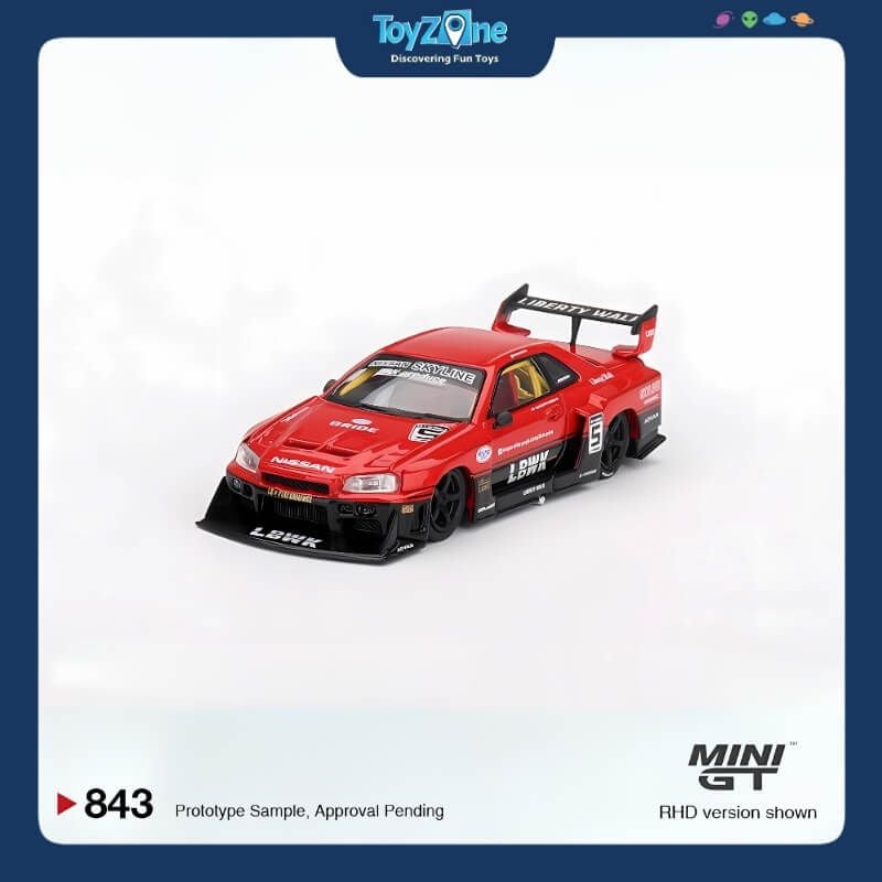 Mô hình xe Nissan LB-ER34 Super Silhouette SKYLINE 1:64 MiniGT