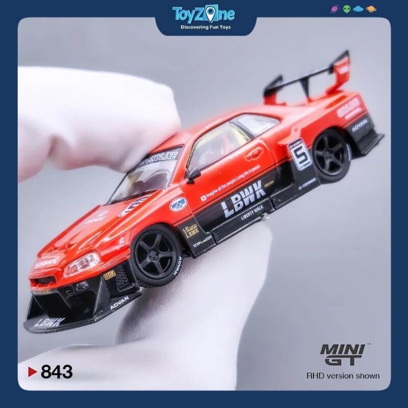 Mô hình xe Nissan LB-ER34 Super Silhouette SKYLINE 1:64 MiniGT