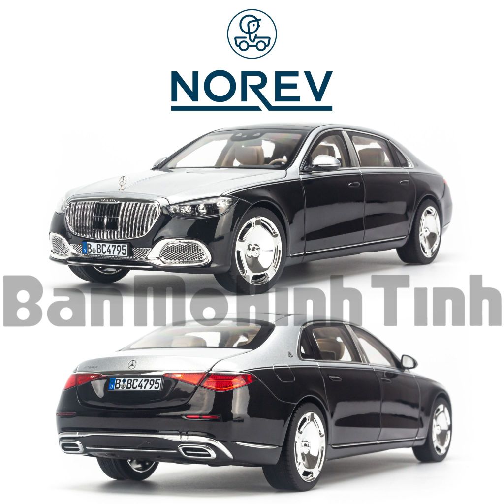 Mô hình xe Mercedes Maybach S680 W223 2021 1:18 Norev