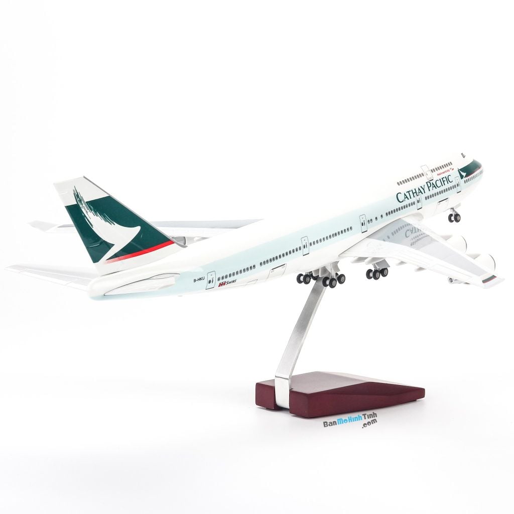 Mô hình máy bay Cathay Pacific 47cm lắp ráp có đèn Everfly