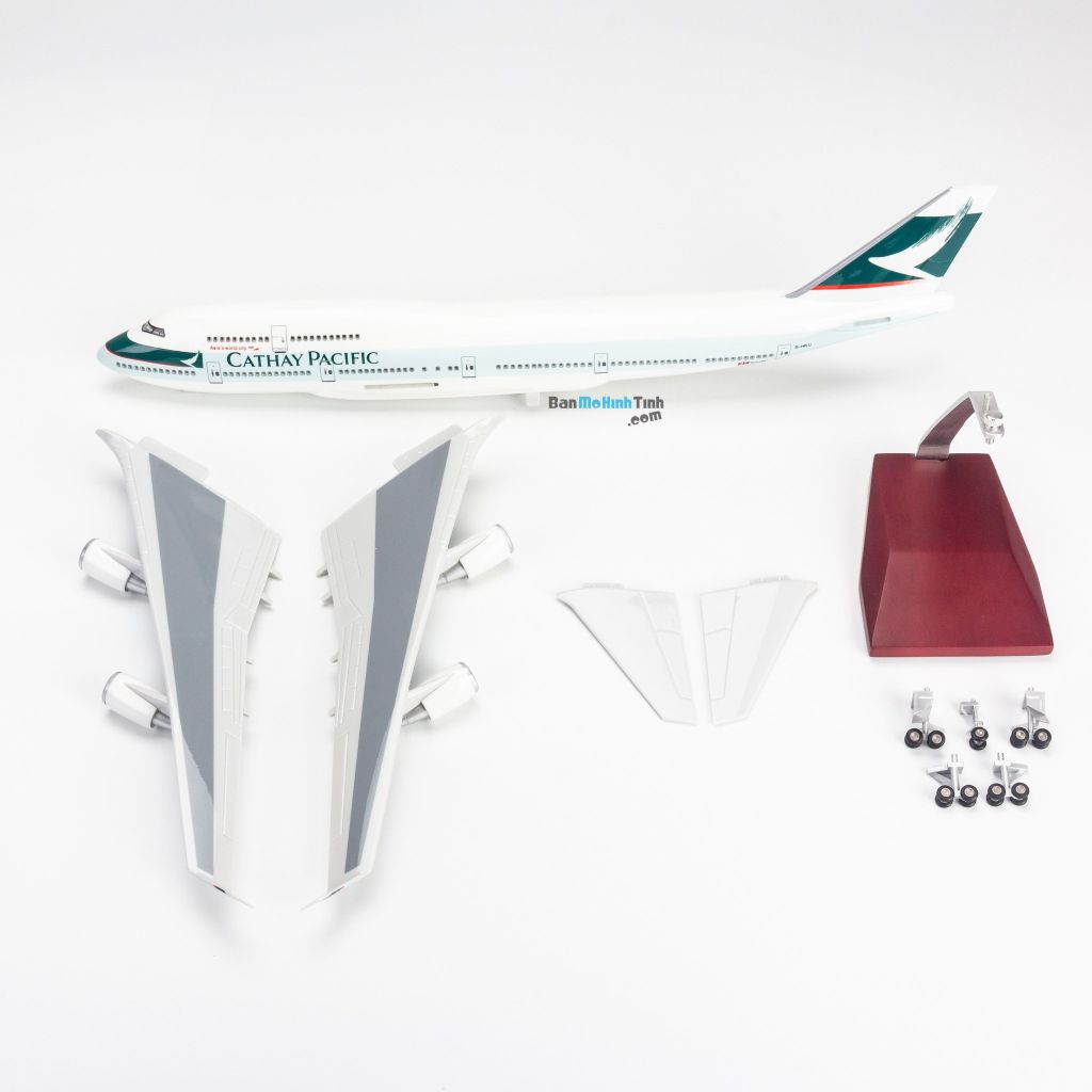 Mô hình máy bay Cathay Pacific 47cm lắp ráp có đèn Everfly