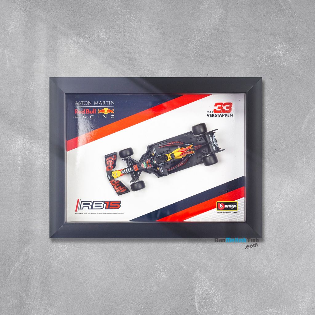 Khung tranh mô hình xe Aston Martin F1 2019 Red Bull Racing RB15 1:43 Bburago - 18-38122