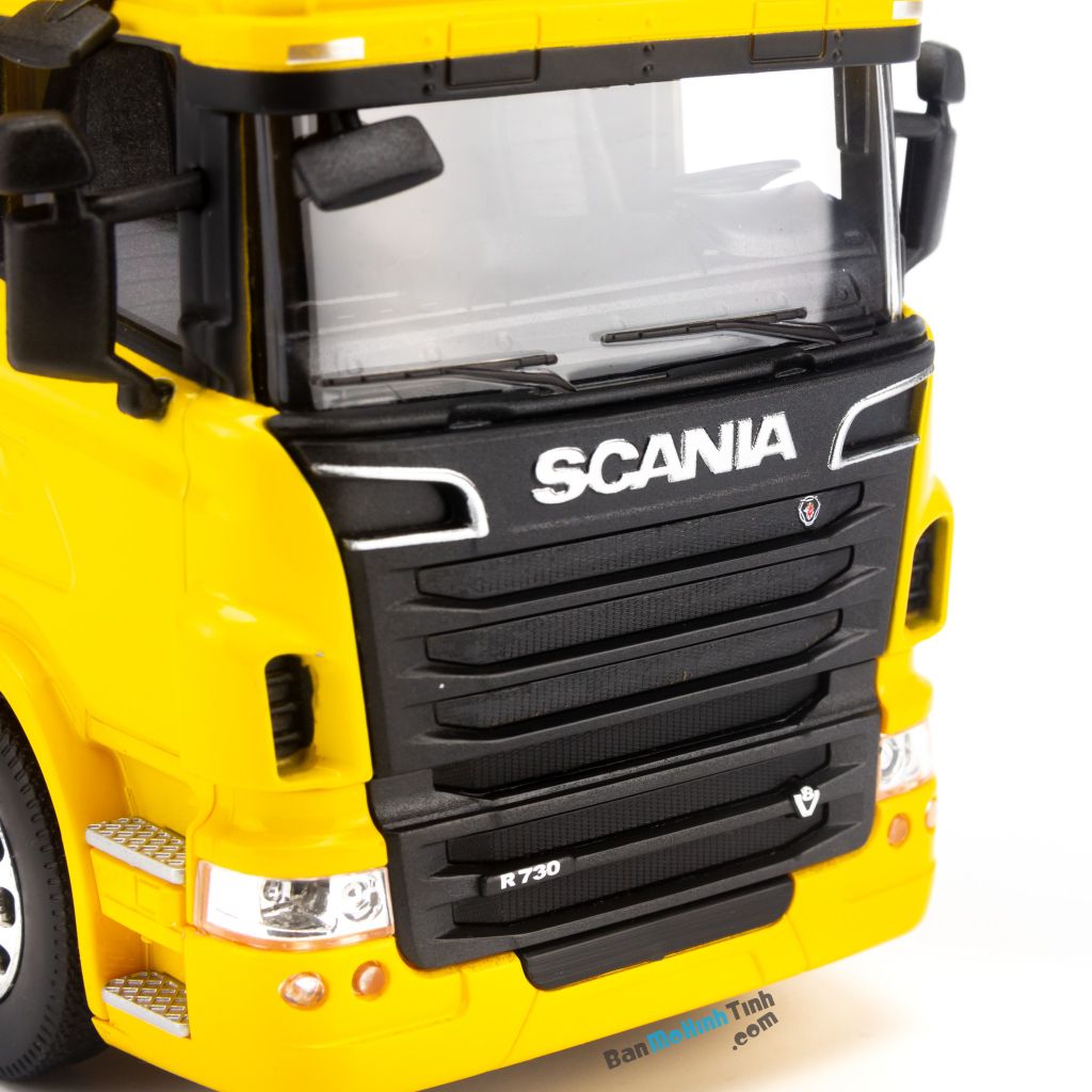 Mô hình đầu kéo Scania V8 R730 1:32 Welly Yellow (7)