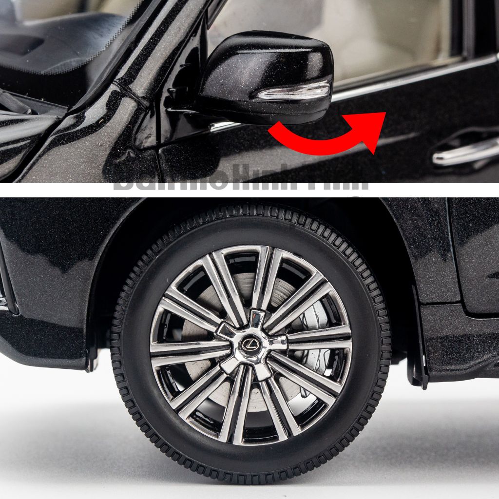 Mô hình xe Lexus LX570 1:18 Kyosho Black (6)