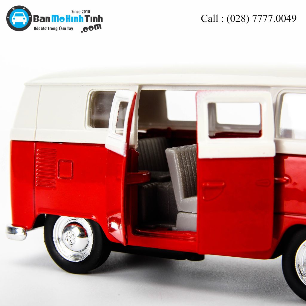 Mô hình xe Volkswagen T1 Classical Bus Red 1:36 Welly- 49764