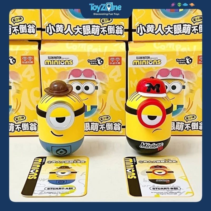 Mô hình đồ chơi Blind box Minions Big Eyes Cute Tumbler Series 2 ( Minions Lật Đật Mắt To Dễ Thương ) PLAY INFINITE
