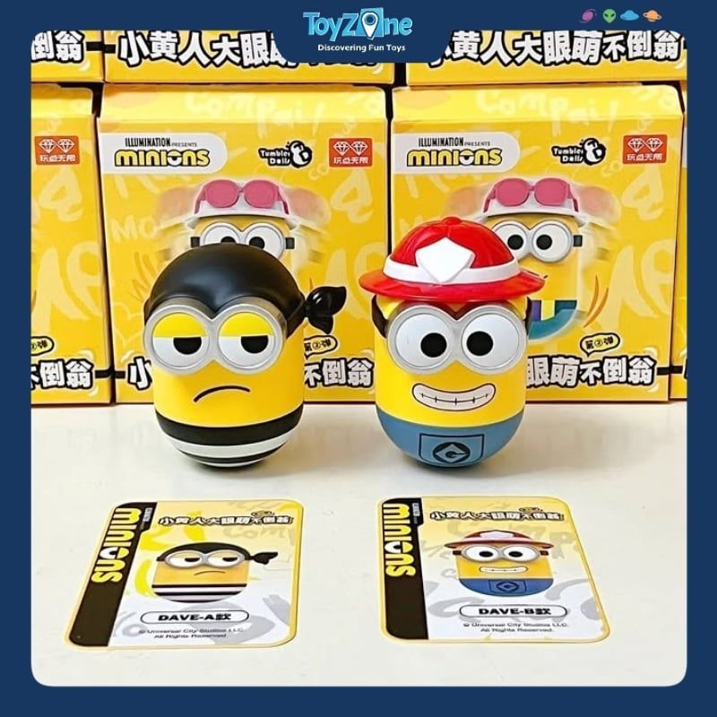 Mô hình đồ chơi Blind box Minions Big Eyes Cute Tumbler Series 2 ( Minions Lật Đật Mắt To Dễ Thương ) PLAY INFINITE
