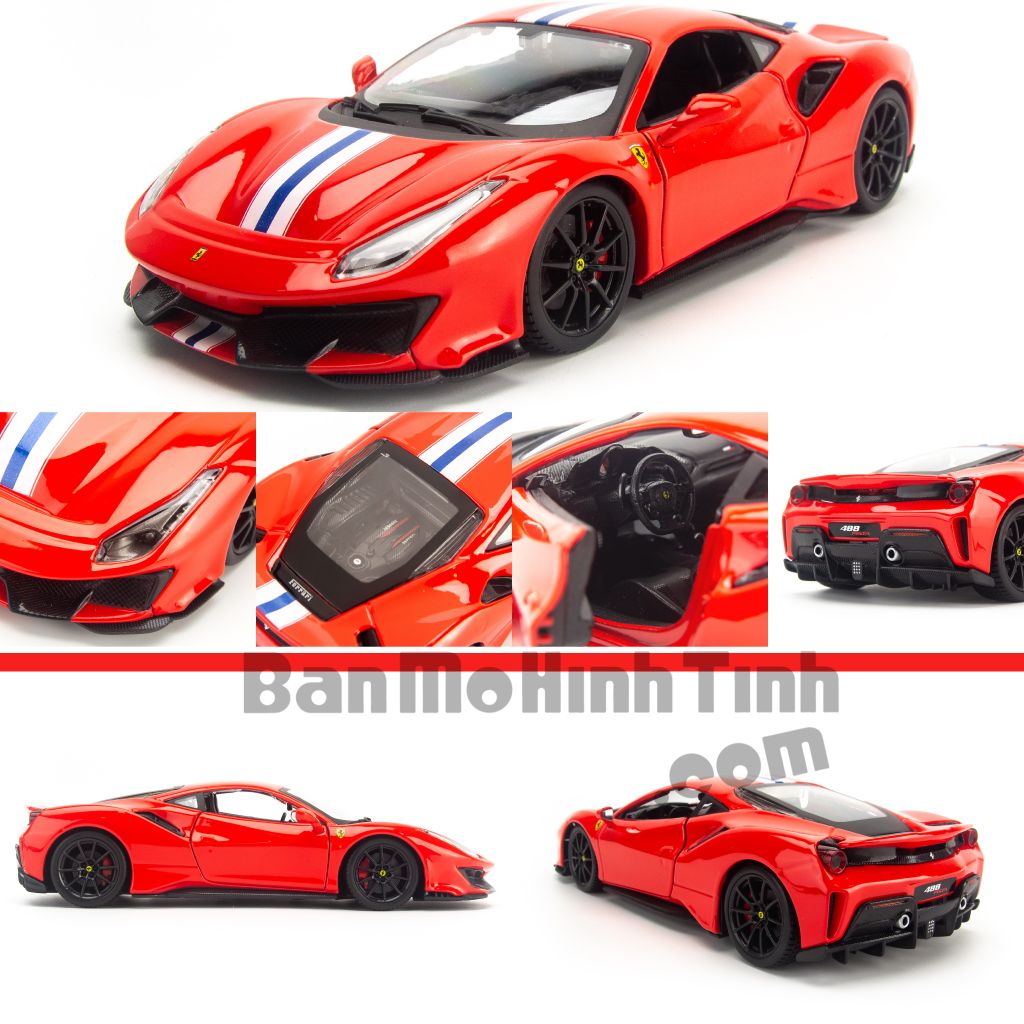 Mô hình xe Ferrari 488 GTB 1:24 Bburago