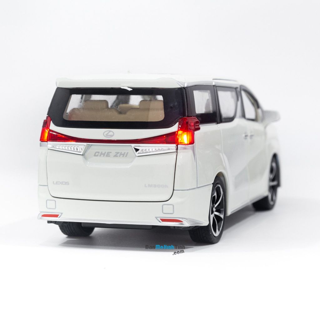 Mô hình xe mpv Lexus LM300 1:24 Chezhi white (7)
