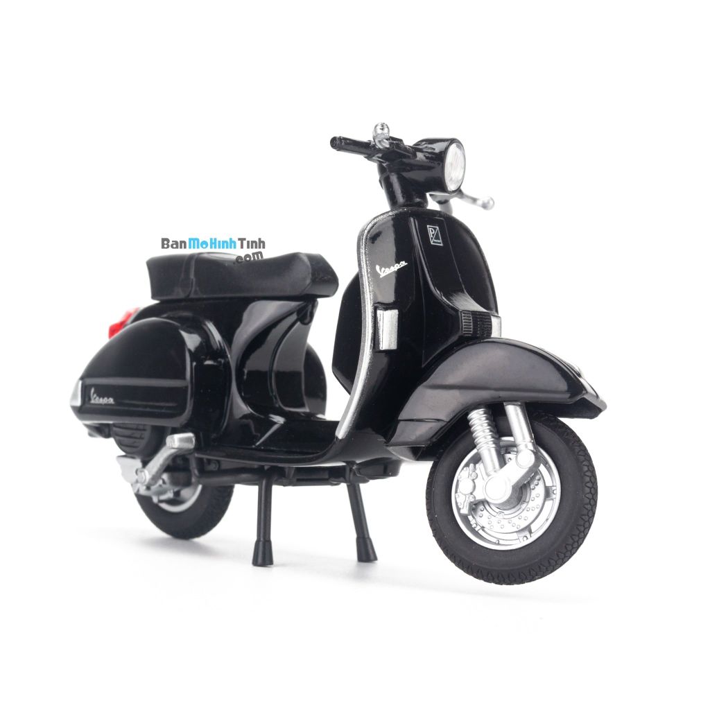 Mô hình xe Vespa PX 2016 1:18 Welly Black (2)