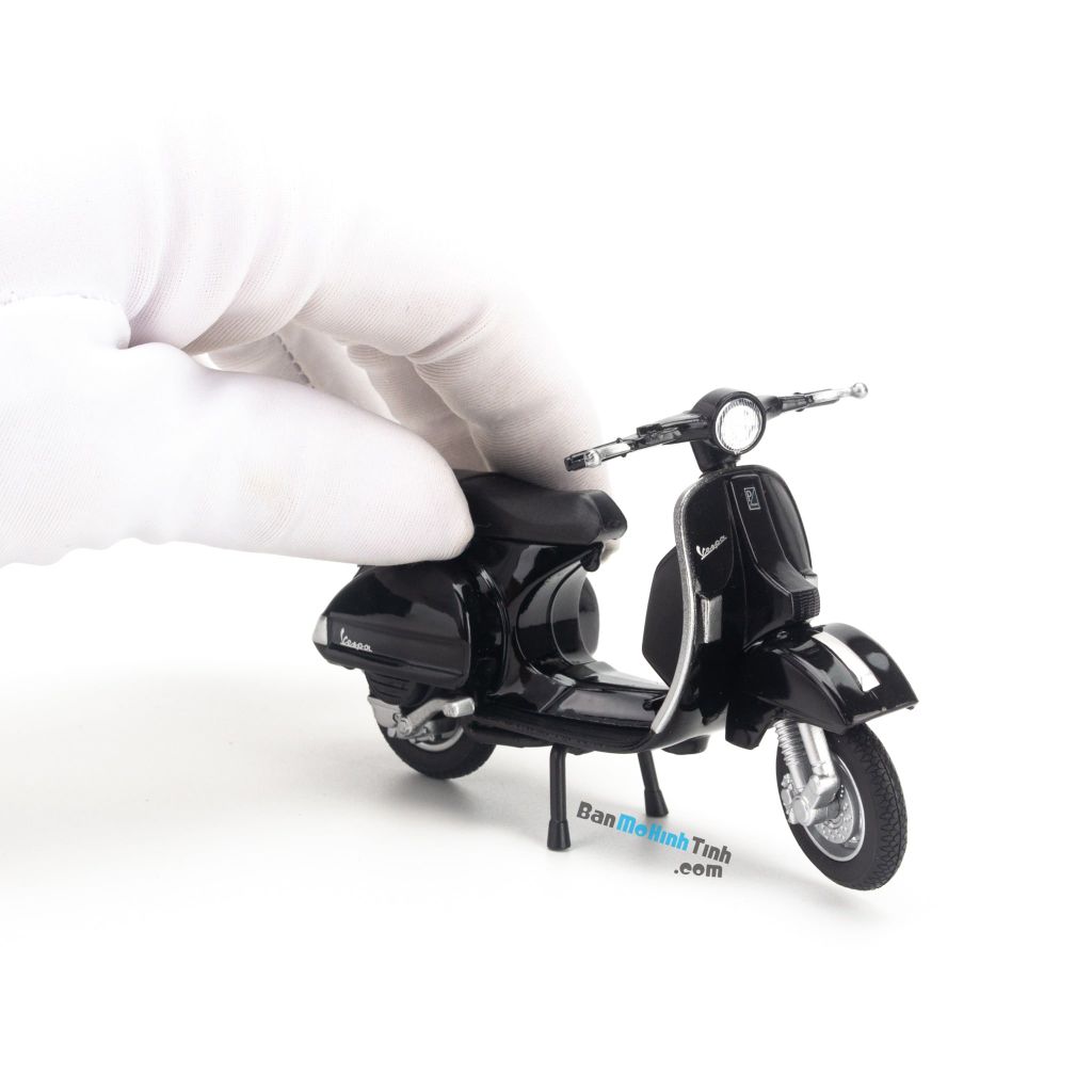 Mô hình xe Vespa PX 2016 1:18 Welly Black (7)