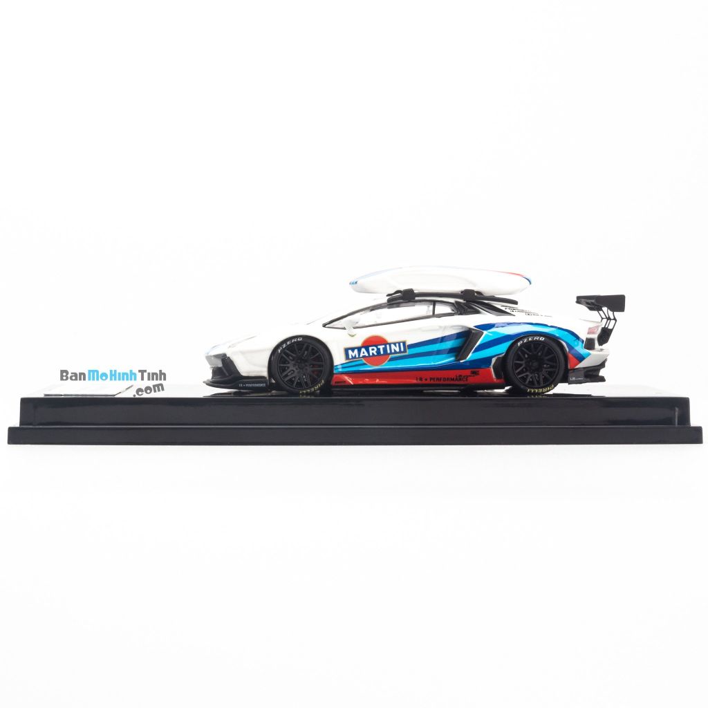 Mô hình xe Lamborghini Aventador LB 1.0 Roof Boxes 1:64 JEC Martini J64 (2)