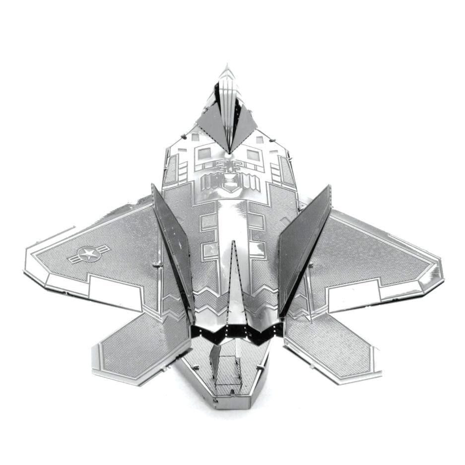 Mô hình kim loại lắp ráp 3D Phản Lực F-22 Raptor (Silver) – Metal Mosaic MP848