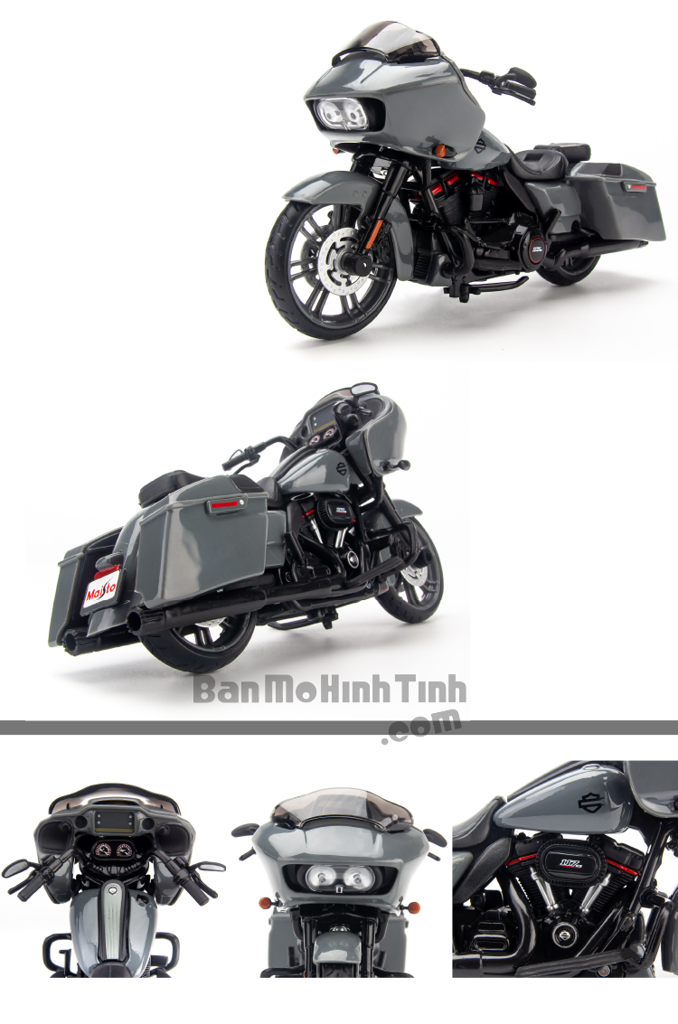 Mô hình xe mô tô Harley-Davidson CVO Road Glide 2018 1:18 Maisto Gray MH-18856