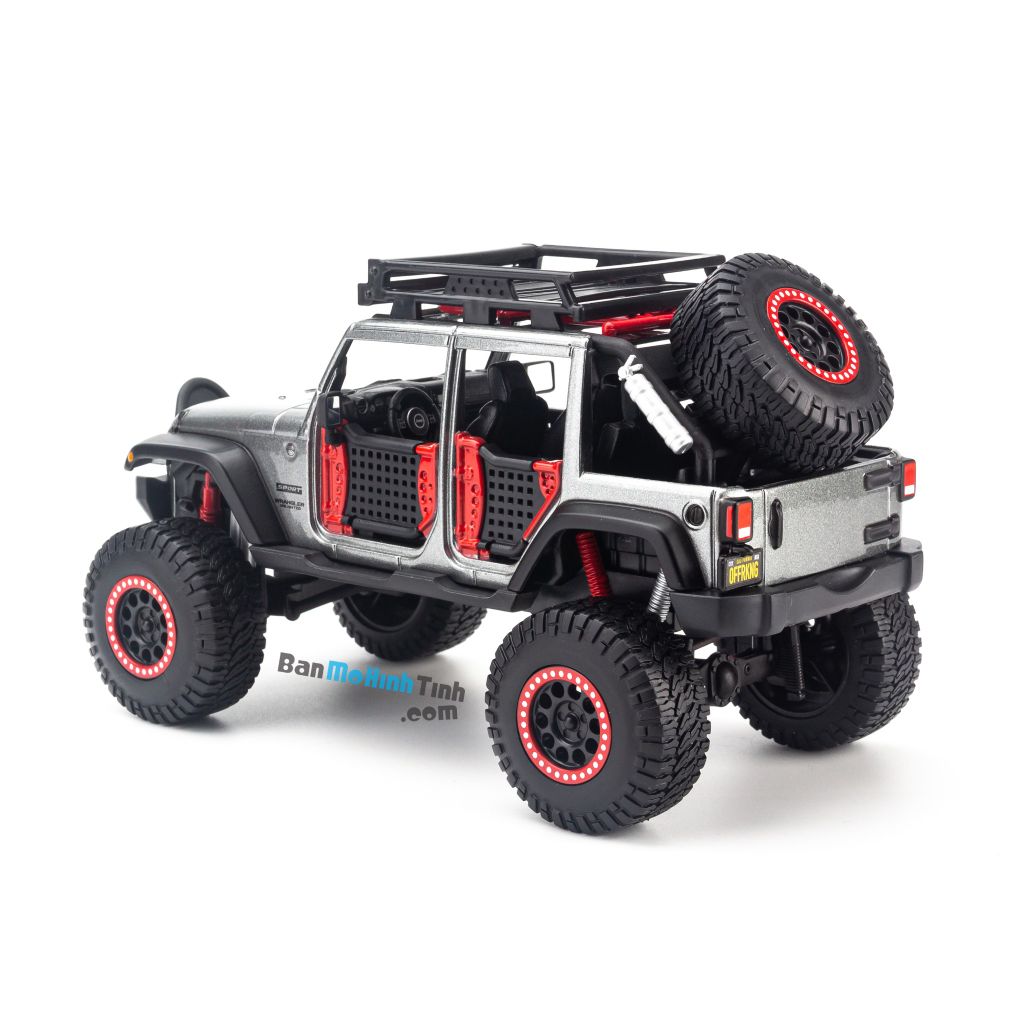 Mô hình xe Design Off-Road Kings 2017 Jeep Wrangler Unlimited 1:24 Maisto Grey (2)