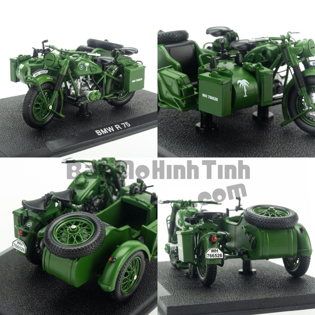 Mô hình xe quân sự BMW R75 1939 - 1945 Editions Atlas