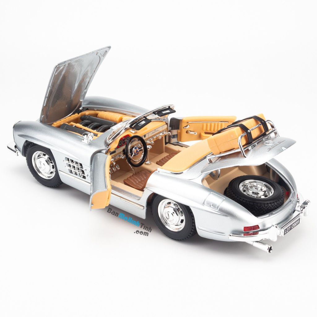 Mô hình xe Mercedes-Benz 300SL Touring 1:18 Bburago Silver (4)