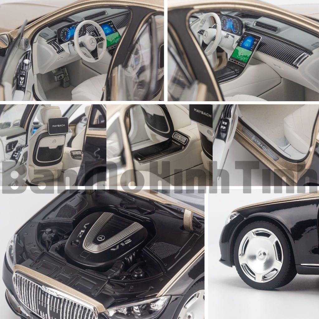Mô hình xe Mercedes Maybach S680 W223 2021 1:18 Norev